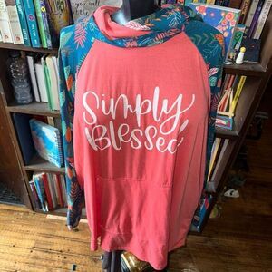 Lularoe Simply Blessed watercolor floral cozy Amber hoodie